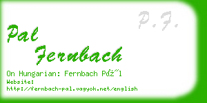 pal fernbach business card